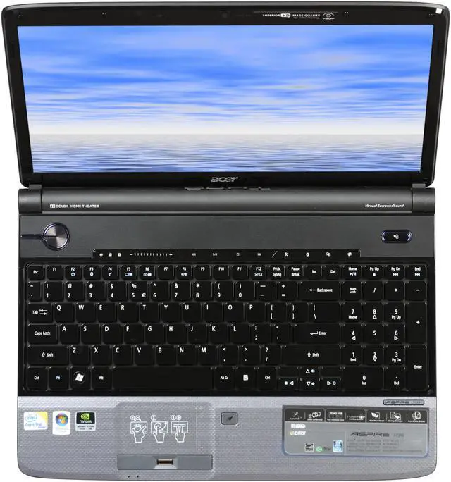 Alt view image 6 of 8 - Acer Laptop Aspire Intel Core 2 Duo T6500 4GB Memory 250GB HDD NVIDIA GeForce GT 130M 15.6" Windows Vista Home Premium 64-bit AS5739G-6132