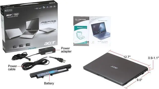 Alt view image 8 of 8 - Acer Laptop Aspire Timeline Intel Core 2 Duo SU9400 4GB Memory 80GB SSD HDD Intel GMA 4500MHD 13.3" Windows Vista Home Premium 64-bit AS3810T-6775