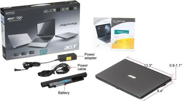 Alt view image 8 of 8 - Acer Laptop Aspire Timeline Intel Core 2 Solo ULV SU3500 4GB Memory 320GB HDD Intel GMA 4500MHD 14.0" Windows Vista Home Premium AS4810T-8480