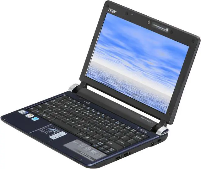 Alt view image 2 of 8 - Acer Aspire One AOD250-1197 Sapphire Blue Intel Atom N270(1.60 GHz) 10.1" WSVGA 1GB Memory 250GB HDD Netbook