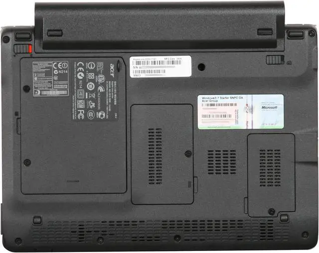 Alt view image 7 of 8 - Acer Aspire One AOD250-1197 Sapphire Blue Intel Atom N270(1.60 GHz) 10.1" WSVGA 1GB Memory 250GB HDD Netbook