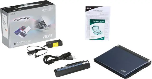 Alt view image 8 of 8 - Acer Aspire One AOD250-1197 Sapphire Blue Intel Atom N270(1.60 GHz) 10.1" WSVGA 1GB Memory 250GB HDD Netbook