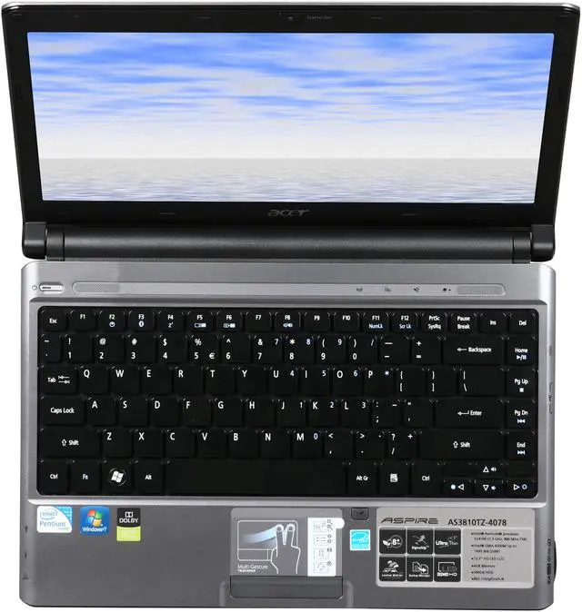 Alt view image 6 of 10 - Acer Laptop Aspire Timeline Intel Pentium SU4100 4GB Memory 500GB HDD Intel GMA 4500MHD 13.3" Windows 7 Home Premium 64-bit AS3810TZ-4078