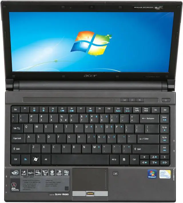 Alt view image 6 of 8 - Acer Laptop TravelMate Timeline Intel Core 2 Duo SU9400 4GB Memory 320GB HDD Intel GMA 4500MHD 13.3" Windows 7 Professional 32-bit (including a downgrade right to Windows  XP Professional) TM8371-6457
