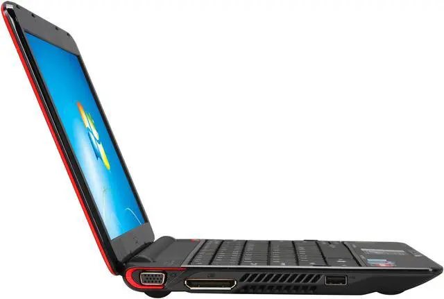 Alt view image 4 of 8 - Acer Ferrari One FO200-1799 Ferrari Red AMD Athlon 64 X2 L310(1.20 GHz) 11.6" 4GB Memory 250GB HDD Netbook