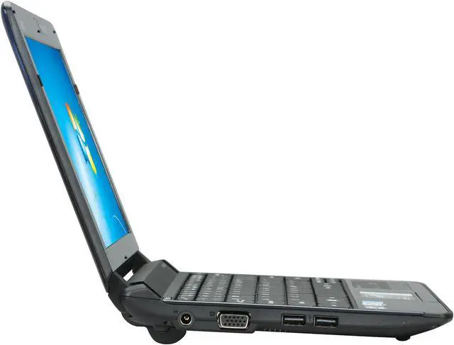 Alt view image 4 of 8 - Acer Aspire One AO532h-2588 Onyx Blue Intel Atom N450(1.66 GHz) 10.1" WSVGA 1GB Memory 160GB HDD Netbook