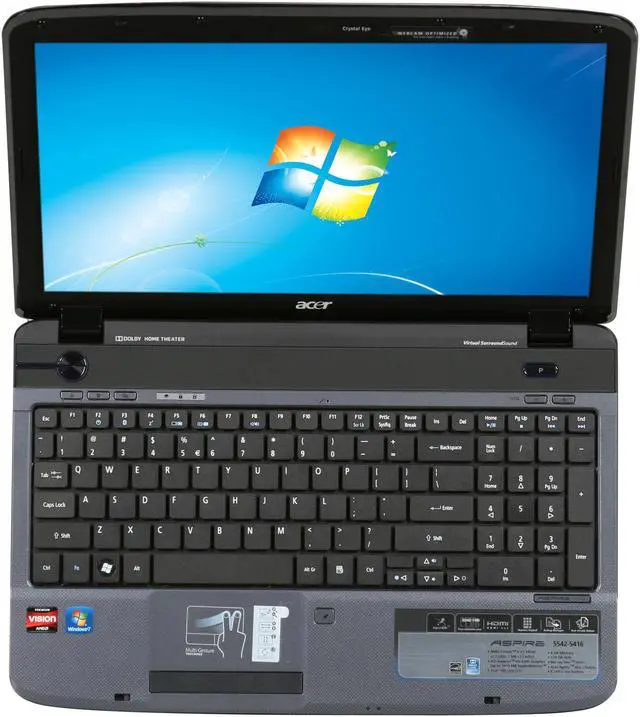 Alt view image 6 of 8 - Acer Laptop Aspire AMD Turion II M500 4GB Memory 320GB HDD ATI Radeon HD 4200 15.6" Windows 7 Home Premium 64-bit AS5542-5416