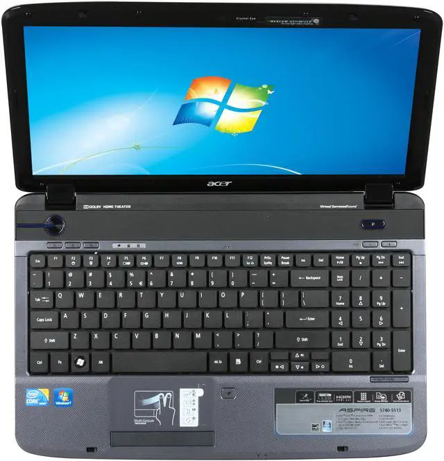 Alt view image 6 of 8 - Acer Laptop Aspire Intel Core i3-330M 4GB Memory 320GB HDD Intel HD Graphics 15.6" Windows 7 Home Premium 64-bit AS5740-5513