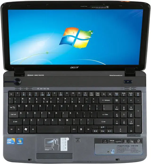 Alt view image 6 of 8 - Acer Laptop Aspire Intel Core i3-330M 4GB Memory 320GB HDD Intel HD Graphics 15.6" Windows 7 Home Premium 64-bit AS5740-5749