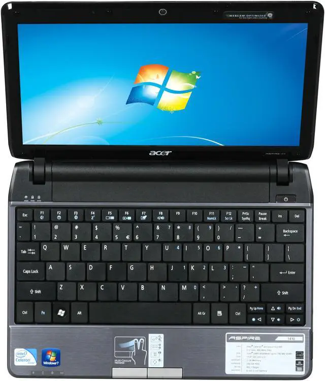 Alt view image 6 of 8 - Acer Aspire AS1410-2920 Diamond Black Intel Celeron SU2300(1.2 GHz) 11.6" 2GB Memory 250GB HDD Netbook