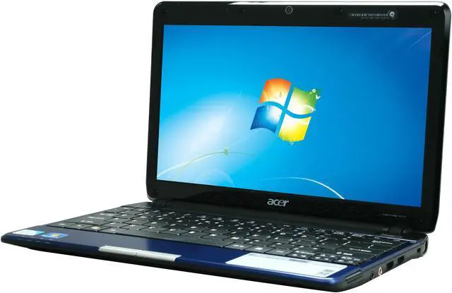 Alt view image 2 of 7 - Acer Aspire Timeline AS1810TZ-4906 Sapphire Blue Intel Pentium SU4100(1.30 GHz) 11.6" 4GB Memory 320GB HDD Netbook