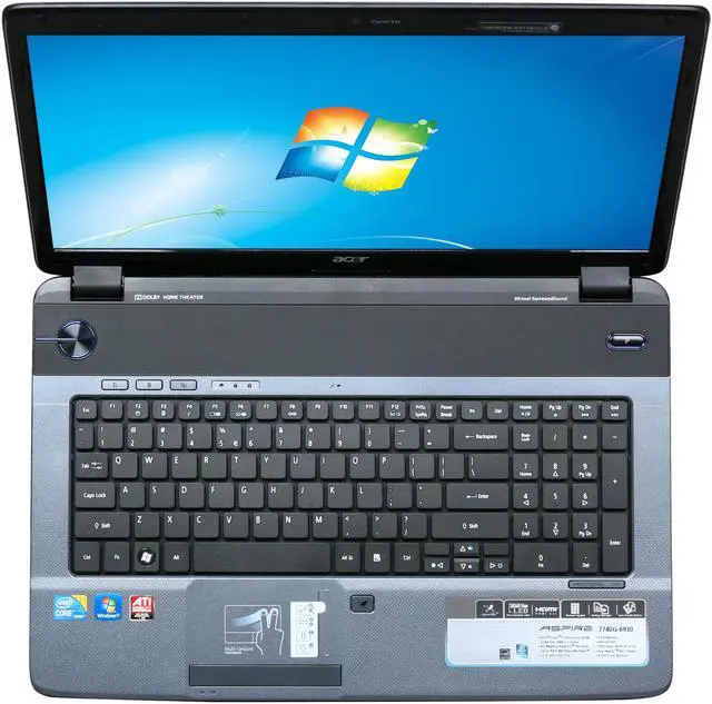 Alt view image 6 of 8 - Acer Laptop Aspire Intel Core i7-620M 8GB Memory 640GB HDD ATI Mobility Radeon HD 5650 17.3" Windows 7 Home Premium 64-bit AS7740G-6930