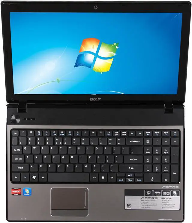 Alt view image 6 of 8 - Acer Laptop Aspire AMD Turion II P520 4GB Memory 320GB HDD ATI Mobility Radeon HD 5470 15.6" Windows 7 Home Premium 64-bit AS5551G-4280