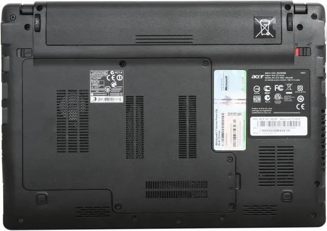 Alt view image 7 of 8 - Acer Aspire One AO721-3574 Mesh Black AMD Athlon II Neo K125(1.70 GHz) 11.6" 2GB Memory 250GB HDD Netbook