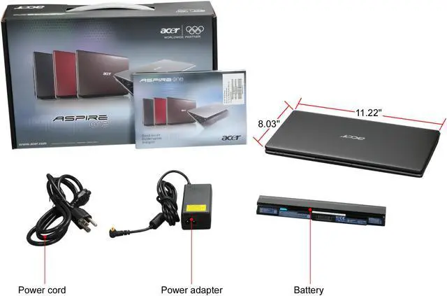 Alt view image 8 of 8 - Acer Aspire One AO721-3574 Mesh Black AMD Athlon II Neo K125(1.70 GHz) 11.6" 2GB Memory 250GB HDD Netbook