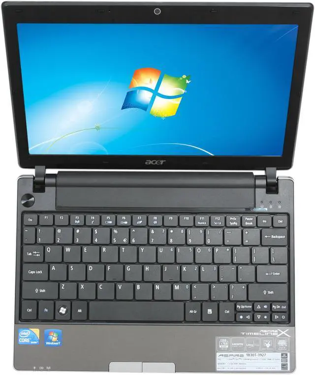 Alt view image 6 of 8 - Acer Aspire TimelineX AS1830T-3927 Black Intel Core i3 330UM(1.20 GHz) 11.6" 3GB Memory 320GB HDD Netbook