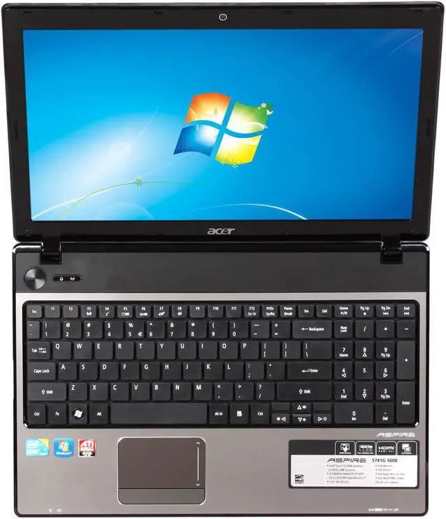 Alt view image 6 of 8 - Acer Laptop Aspire Intel Core i3-350M 4GB Memory 320GB HDD ATI Mobility Radeon HD 5470 15.6" Windows 7 Home Premium 64-bit AS5741G-5608