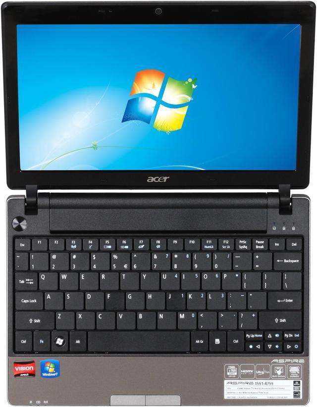 Alt view image 6 of 8 - Acer Laptop Aspire AMD Athlon II Neo K325 3GB Memory 250GB HDD ATI Radeon HD 4225 11.6" Windows 7 Home Premium 64-bit AS1551-4755