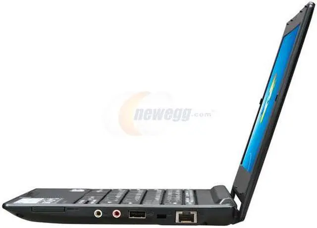 Alt view image 2 of 6 - Acer Aspire One AOD255-2509 Diamond black Intel Atom N450(1.66 GHz) 10.1" 1GB Memory 160GB HDD Netbook