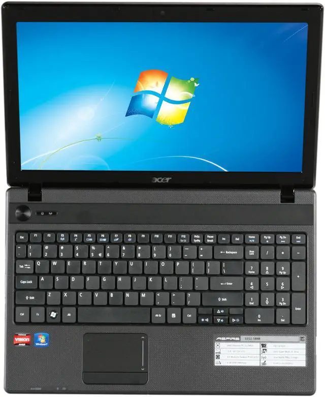 Alt view image 6 of 8 - Acer Laptop Aspire AMD Phenom II N830 4GB Memory 500GB HDD ATI Radeon HD 4250 15.6" Windows 7 Home Premium 64-bit AS5552-5898