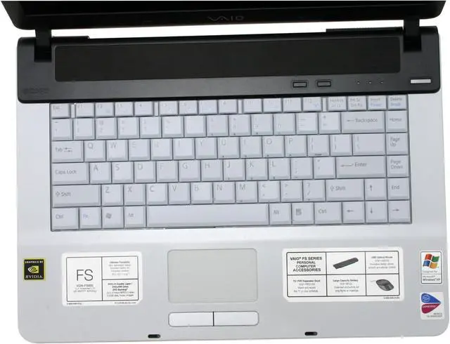 Alt view image 4 of 12 - SONY Laptop VAIO FS Series Intel Pentium M 740 1GB Memory 80GB HDD NVIDIA GeForce Go 6200 15.4" Windows XP Home VGN-FS660/W