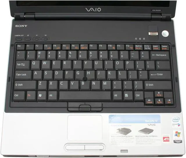 Alt view image 5 of 15 - SONY Laptop VAIO BX Series Intel Core 2 Duo T7200 1GB Memory 100GB HDD ATI Mobility Radeon X1600 14.1" Windows XP Professional VGN-BX640P47