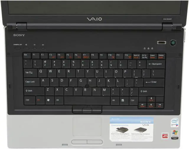 Alt view image 4 of 15 - SONY Laptop VAIO BX Series Intel Core 2 Duo T5600 1GB Memory 100GB HDD ATI Mobility Radeon X1600 15.4" Windows XP Professional VGN-BX660P29