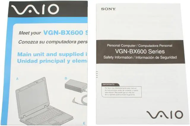 Alt view image 15 of 15 - SONY Laptop VAIO BX Series Intel Core 2 Duo T7400 1GB Memory 120GB HDD ATI Mobility Radeon X1600 15.4" Windows XP Professional VGN-BX660P50