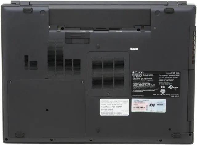 Alt view image 12 of 15 - SONY Laptop VAIO BX Series Intel Core 2 Duo T7200 512MB Memory 80GB HDD ATI Mobility Radeon X1600 17.0" Windows XP Professional VGN-BX670P45