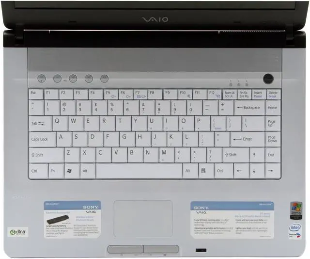 Alt view image 5 of 15 - SONY Laptop VAIO FE Series Intel Core 2 Duo T5600 1GB Memory 120GB HDD Intel GMA 950 15.4" Windows XP Media Center VGN-FE770G