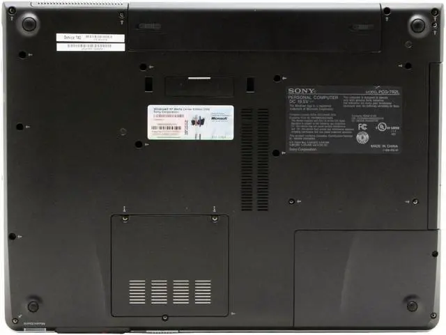 Alt view image 11 of 15 - SONY Laptop VAIO FE Series Intel Core 2 Duo T5600 1GB Memory 120GB HDD Intel GMA 950 15.4" Windows XP Media Center VGN-FE770G