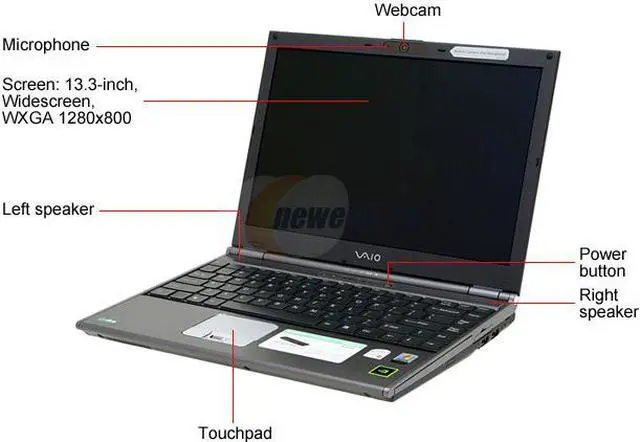 Alt view image 3 of 16 - SONY Laptop VAIO SZ Series Intel Core 2 Duo T7200 2GB Memory 120GB HDD NVIDIA GeForce Go 7400 and Intel GMA950 13.3" Windows XP Professional VGN-SZ360P/C