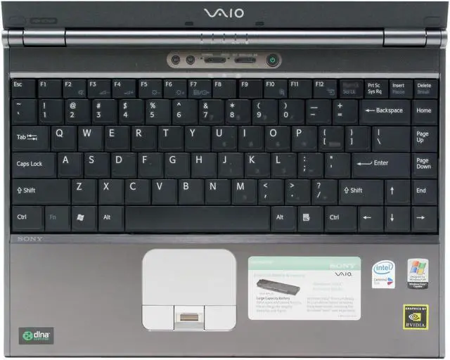 Alt view image 6 of 16 - SONY Laptop VAIO SZ Series Intel Core 2 Duo T7200 2GB Memory 120GB HDD NVIDIA GeForce Go 7400 and Intel GMA950 13.3" Windows XP Professional VGN-SZ360P/C