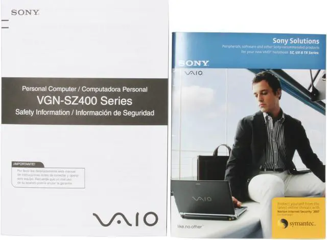 Alt view image 14 of 17 - SONY Laptop VAIO SZ Series Intel Core 2 Duo T7200 1GB Memory 80GB HDD NVIDIA GeForce Go 7400 and Intel GMA950 13.3" Windows Vista Business VGN-SZ440N11