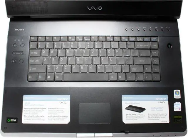 Alt view image 5 of 17 - SONY Laptop VAIO AR Series Intel Core 2 Duo T7200 2GB Memory 200GB HDD NVIDIA GeForce Go 7600 17.0" Windows Vista Home Premium VGN-AR350E