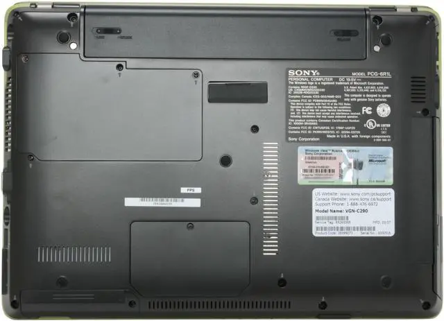 Alt view image 8 of 13 - SONY VAIO C Series 13.3" Intel Core 2 Duo T5500 2GB Memory DDR2 533 Windows Vista Business