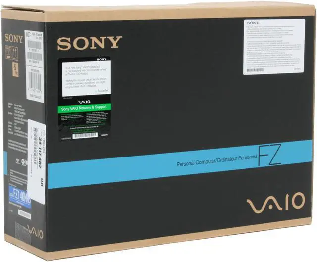 Alt view image 14 of 14 - SONY Laptop VAIO FZ Series Intel Core 2 Duo T7100 2GB Memory 200GB HDD Intel GMA X3100 15.4" Windows Vista Business VGN-FZ140N/B