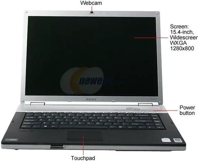 Alt view image 3 of 16 - SONY Laptop VAIO FZ Series Intel Core 2 Duo T7300 2GB Memory 200GB HDD Intel GMA X3100 15.4" Windows Vista Home Premium VGN-FZ160E/B
