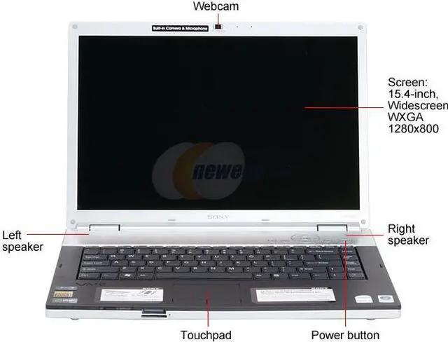 Alt view image 4 of 14 - SONY Laptop VAIO FZ Series Intel Core 2 Duo T7300 2GB Memory 200GB HDD NVIDIA GeForce 8400M GT 15.4" Windows Vista Home Premium VGN-FZ180E/B