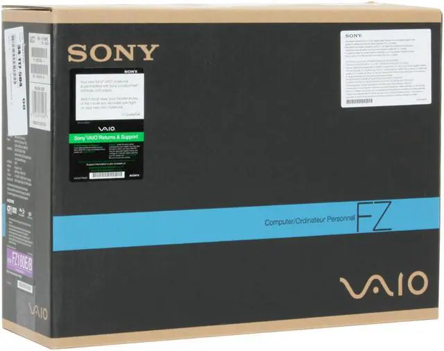 Alt view image 14 of 14 - SONY Laptop VAIO FZ Series Intel Core 2 Duo T7300 2GB Memory 200GB HDD NVIDIA GeForce 8400M GT 15.4" Windows Vista Home Premium VGN-FZ180E/B