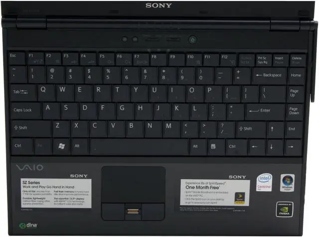 Alt view image 5 of 16 - SONY Laptop VAIO SZ Series Intel Core 2 Duo T7700 2GB Memory 160GB HDD NVIDIA GeForce 8400M GS and Intel GMA X3100 13.3" Windows Vista Business VGN-SZ670N/C