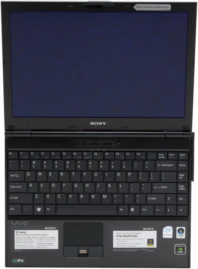 Alt view image 9 of 19 - SONY Laptop VAIO SZ Series Intel Core 2 Duo T7700 2GB Memory 200GB HDD NVIDIA GeForce 8400M GS and Intel GMA X3100 13.3" Windows Vista Business VGN-SZ691N/X