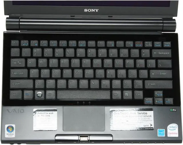 Alt view image 5 of 14 - SONY Laptop VAIO TZ Series Intel Core 2 Duo U7500 1GB Memory 100GB HDD Intel GMA 950 11.1" Windows Vista Business VGN-TZ150N/B