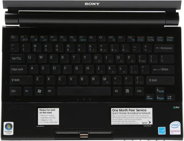 Alt view image 5 of 17 - SONY Laptop VAIO TZ Series Intel Core 2 Duo U7600 2GB Memory 32GB HDD Intel GMA 950 11.1" Windows Vista Business VGN-TZ191N/XC