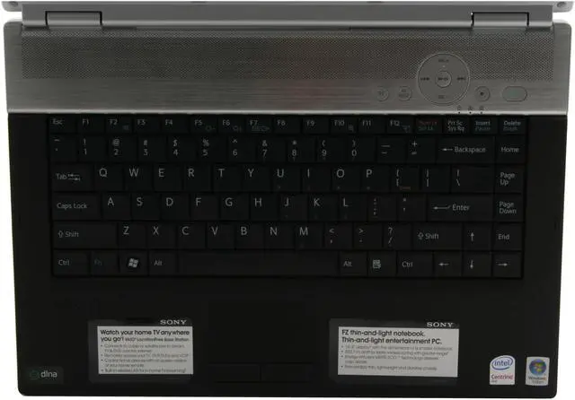 Alt view image 6 of 17 - SONY Laptop VAIO FZ Series Intel Core 2 Duo T7250 2GB Memory 250GB HDD Intel GMA X3100 15.4" Windows Vista Home Premium VGN-FZ240E/B