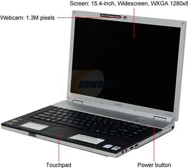 Alt view image 3 of 15 - SONY Laptop VAIO FZ Series Intel Core 2 Duo T7500 2GB Memory 250GB HDD NVIDIA GeForce 8400M GT 15.4" Windows Vista Ultimate VGN-FZ285U/B