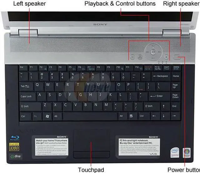 Alt view image 4 of 15 - SONY Laptop VAIO FZ Series Intel Core 2 Duo T7500 2GB Memory 250GB HDD NVIDIA GeForce 8400M GT 15.4" Windows Vista Ultimate VGN-FZ285U/B