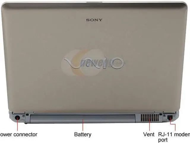 Alt view image 4 of 13 - SONY Laptop VAIO CR Series Intel Core 2 Duo T7250 2GB Memory 250GB HDD Intel GMA X3100 14.1" Windows Vista Home Premium VGN-CR320E/N
