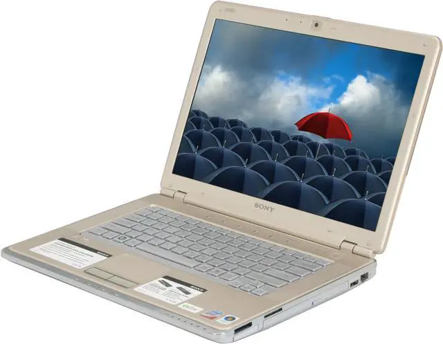 Main image of SONY Laptop VAIO CR Series Intel Core 2 Duo T8100 3GB Memory 320GB HDD Intel GMA X3100 14.1" Windows Vista Home Premium VGN-CR520E/N
