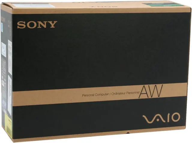 Alt view image 17 of 17 - SONY Laptop VAIO AW Series Intel Core 2 Duo P8400 4GB Memory 320GB HDD NVIDIA GeForce 9300M GS 18.4" Windows Vista Home Premium 64-bit VGN-AW110J/H